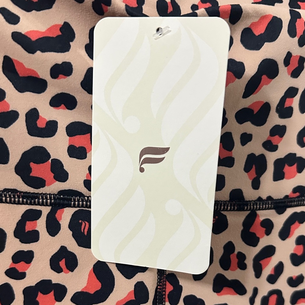 Fabletics Women's Leopard‎ Print Leggings - Pink and Black - Picture 3 of 5